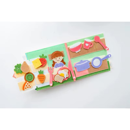 Filzbuch Kinder 1 Jahr Mädchen Haus / Aktivitätsbuch / Quietbook - einzigartigliebe