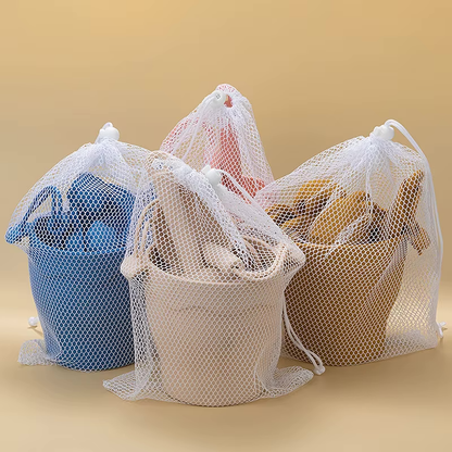 Sandspielzeug aus Silikon in Rosa, Beige, Blau oder Gelb