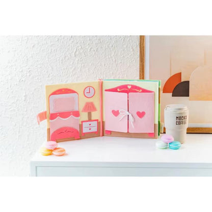 Filzbuch Kinder 1 Jahr Mädchen Haus / Aktivitätsbuch / Quietbook - einzigartigliebe