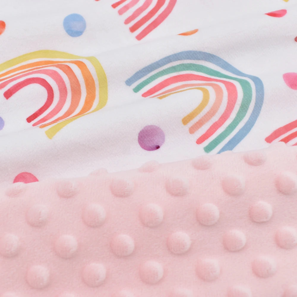 Personalisierte Babydecke / gestickter Name Rosa