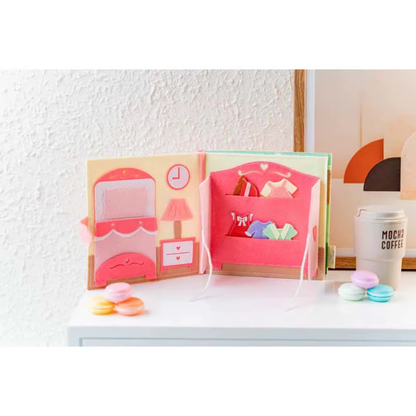 Filzbuch Kinder 1 Jahr Mädchen Haus / Aktivitätsbuch / Quietbook - einzigartigliebe