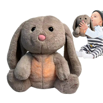 Sensorisches Plüschtier Hase für Babys – beruhigende Atemgeräusche und Lichtfunktion