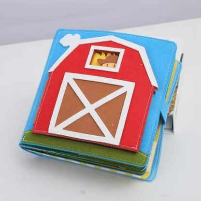 Filzbuch Kinder 1 Jahr Bauernhof / Aktivitätsbuch / Quietbook - einzigartigliebe