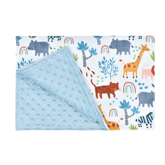 Personalisierte Babydecke / gestickter Name Hellblau