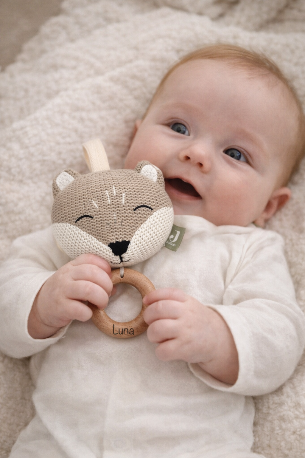 Personalisierte Spieluhr Fuchs von Jollein - graviert mit Namen ein besonderes Geschenk zur Geburt 