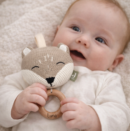 Personalisierte Spieluhr Fuchs von Jollein - graviert mit Namen ein besonderes Geschenk zur Geburt 