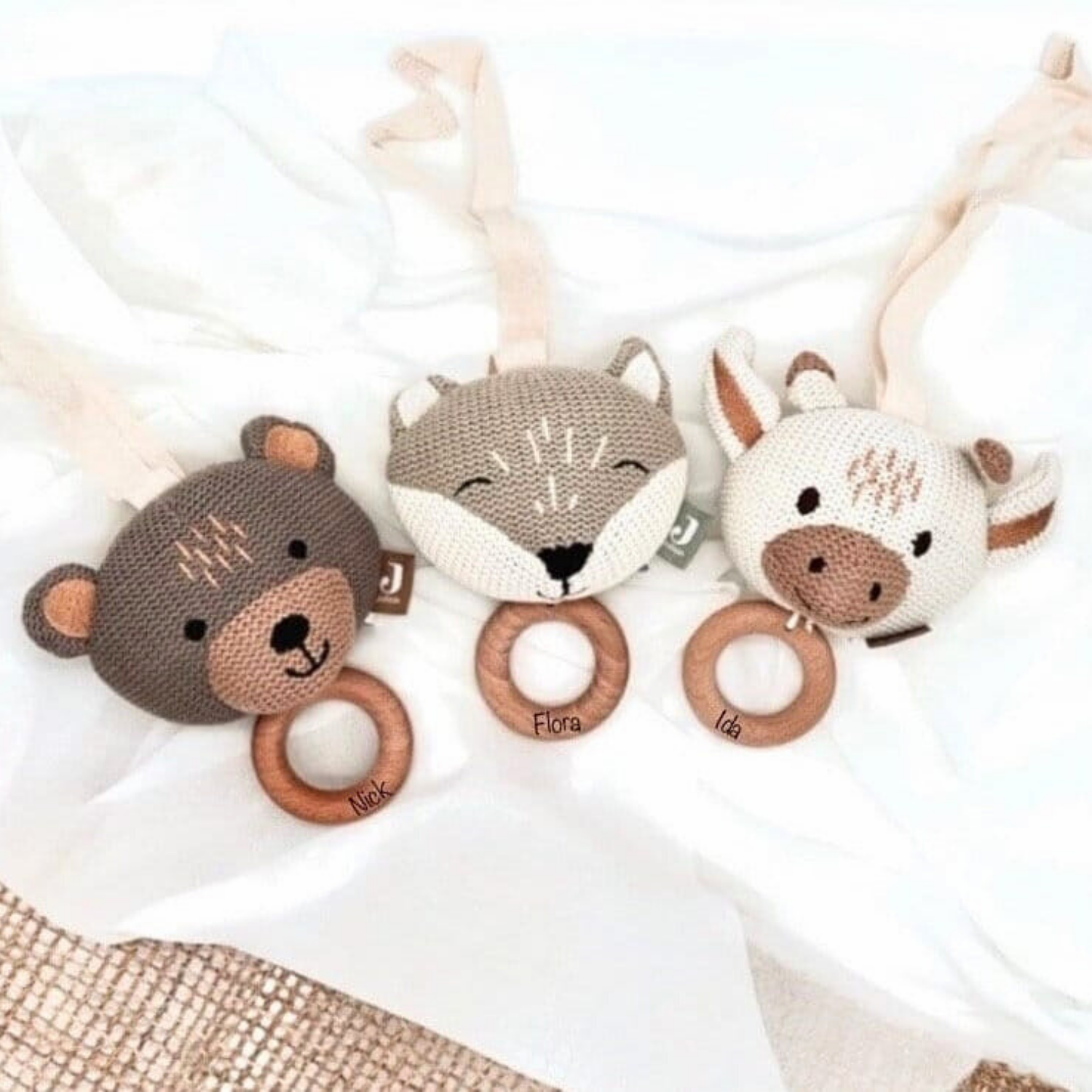 Personalisierte Spieluhr mit Name | Teddy Giraffe Fuchs Babygeschenk mit Musik - einzigartigliebe