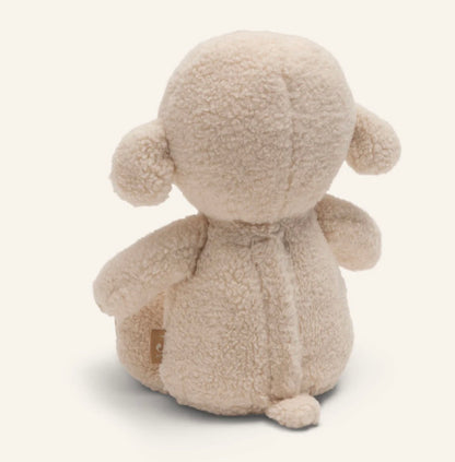     Wiederaufladbares Kuscheltier Schaf mit USB-C-Anschluss.