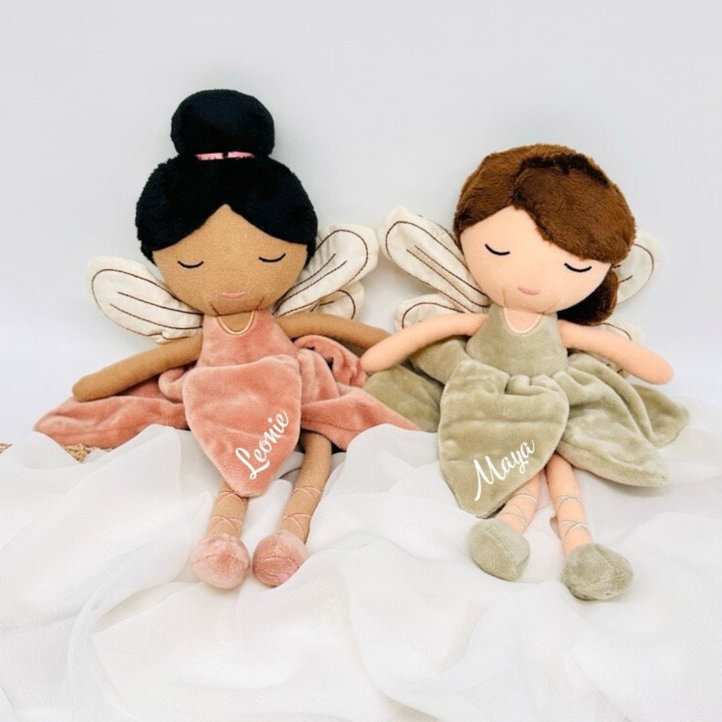 Zauberhafte Fee mit Namensaufdruck – Geschenkidee zur Geburt oder zum 1. Geburtstag