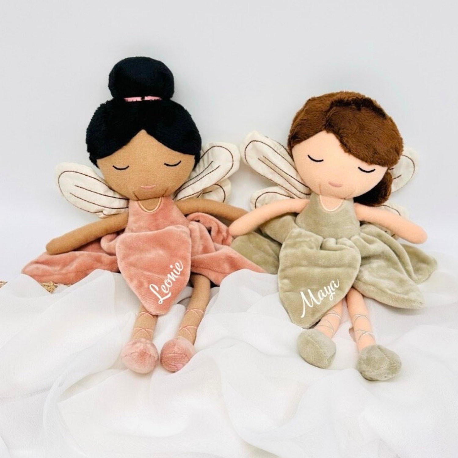 Zauberhafte Fee mit Namensaufdruck – Geschenkidee zur Geburt oder zum 1. Geburtstag