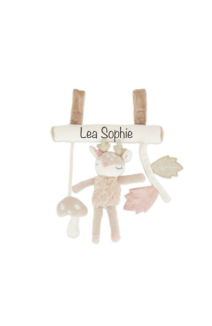 Spiel Anhänger Reh Babyschale | Laufgitterspielzeug | Hängespielzeug Baby - einzigartigliebe
