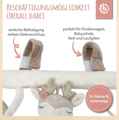Spiel Anhänger Reh Babyschale | Laufgitterspielzeug | Hängespielzeug Baby - einzigartigliebe