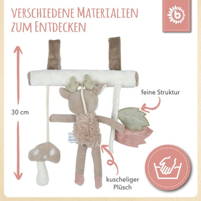 Spiel Anhänger Reh Babyschale | Laufgitterspielzeug | Hängespielzeug Baby - einzigartigliebe