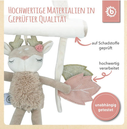 Spiel Anhänger Reh Babyschale | Laufgitterspielzeug | Hängespielzeug Baby - einzigartigliebe