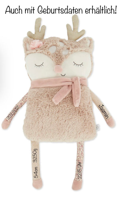 Kuscheltier Reh Kissen Personalisiert mit Name / Mädchen Geschenk - einzigartigliebe