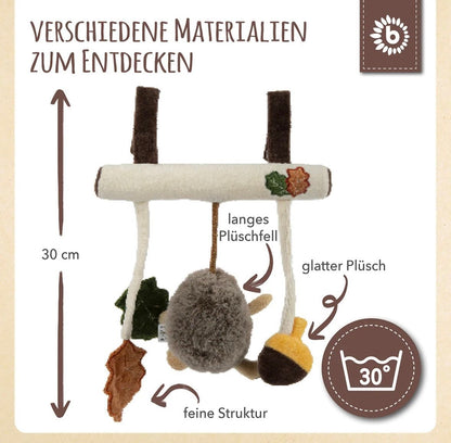 Personalisierter Kinderwagenanhänger / Mobile Igel - einzigartigliebe