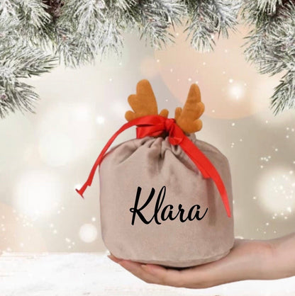 Personalisierter Geschenksack mit Name / Geschenksäckchen Weihnachten - einzigartigliebe