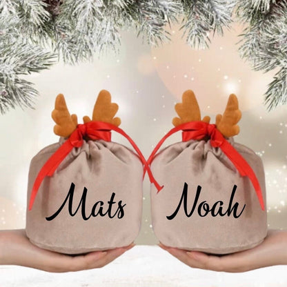 Personalisierter Geschenksack mit Name / Geschenksäckchen Weihnachten - einzigartigliebe