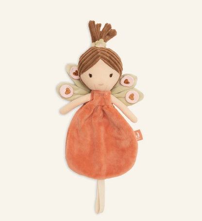 Jollein Schmusetuch Fairy Mae in Terrakotta mit Flügeln und Schnullerschlaufe