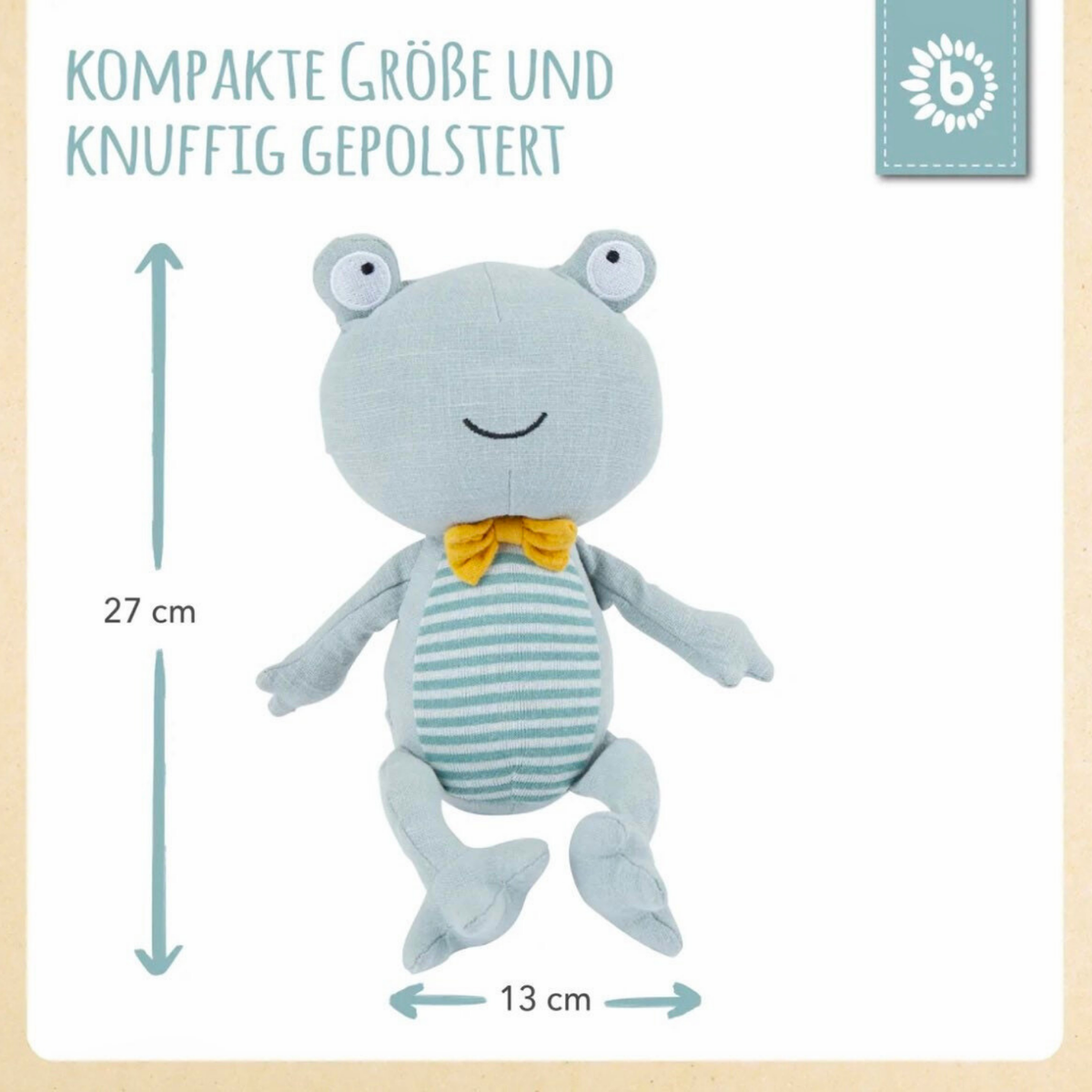 Kuscheltier Frosch personalisiert mit Name - einzigartigliebe