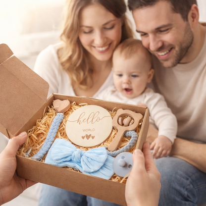 Personalisiertes Babyset als Geschenk zur Geburt und Babyparty