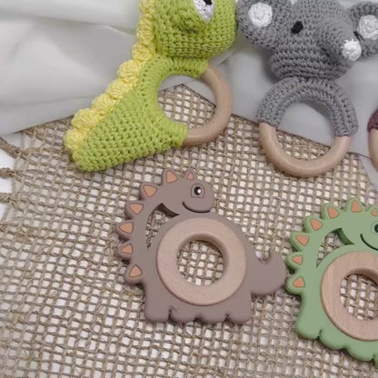 Baby rattle with engraving