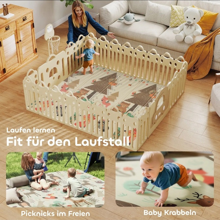 Große Baby Krabbelmatte für Laufstall Krabbeln Laufenlernen und Picknick