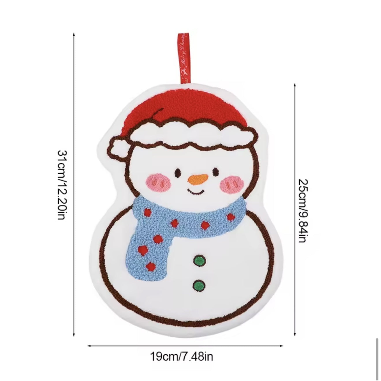 Weihnachtliches Handtuch Schneemann für Hände und Gesicht